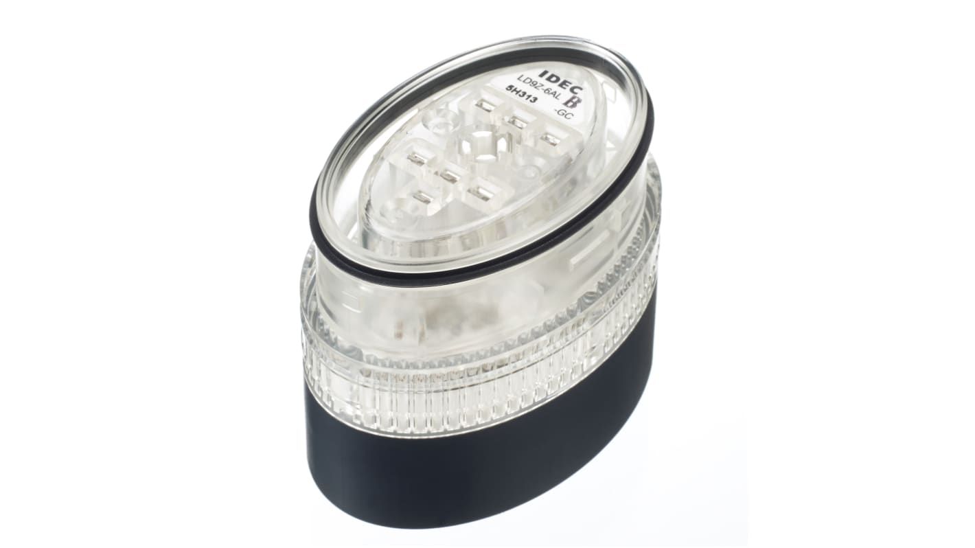 Idec 绿色闪光LED警示灯, 黑色外壳, 24 V 交流/直流, Φ60mm底座, 壁装, IP54, IP65