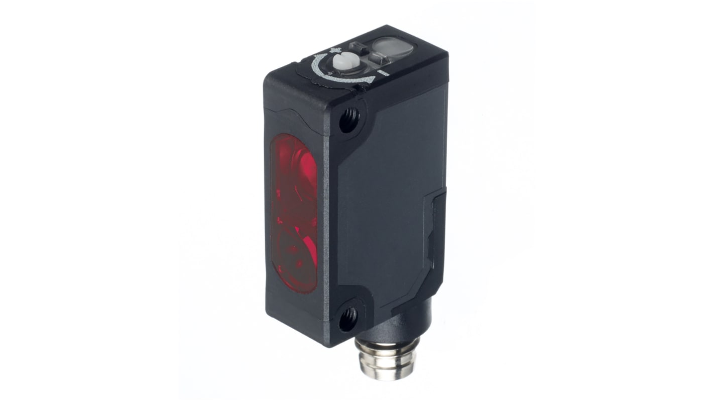 Rs-Online Sensore fotoelettrico Rettangolare Idec a soppressione di sfondo rilevamento 20 mm → 200 mm uscita PNP