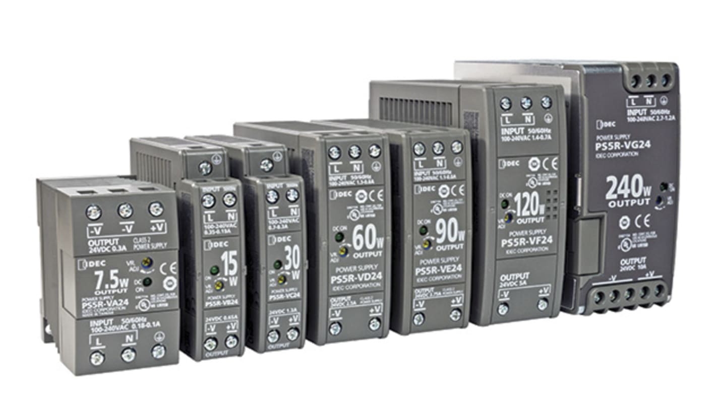 Alimentatore a montaggio su guida DIN Idec, 12V cc, 2.5A, 85 → 264 V ac / 100 → 370V cc, 30W