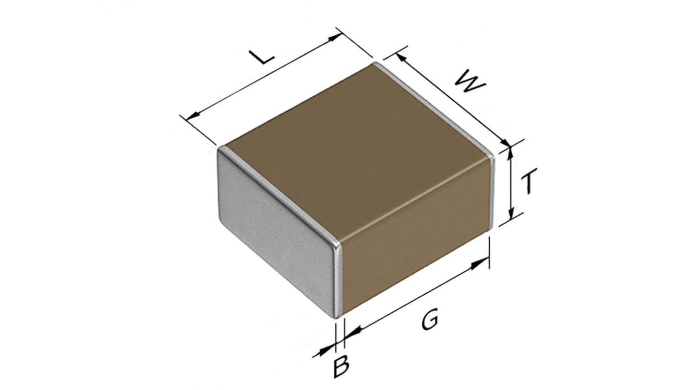 TDK 2.2μF Multilayer Ceramic Capacitor MLCC, 250V dc V, ±20% , SMD