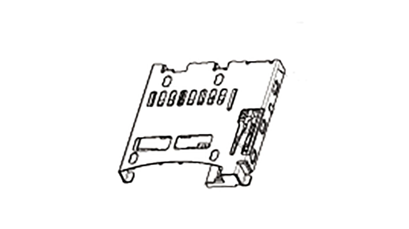 Molex, 47352 8 Way Push/Push Memory Card Connector With Solder Termination