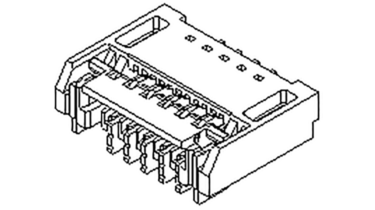 Connecteur FPC Molex 37 Contacts Bas pas 0.3mm, 1 Rangée(s), Femelle Angle droit, montage SMT 501912