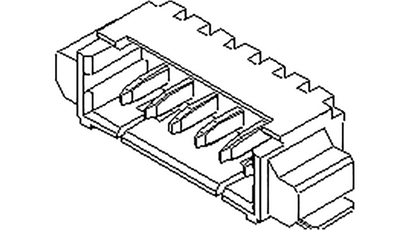 Embase pour CI Molex, PicoBlade, 12 pôles , 1.25mm 1 rangée, 1.0A, Angle droit