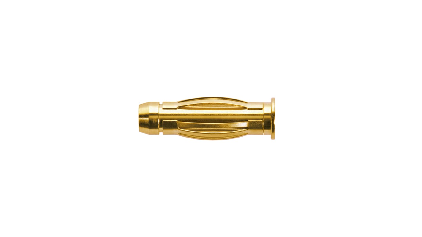 Schutzinger Male Banana Plug, 4 mm Connector, 32A, 33 V ac, 70V dc, Gold Plating