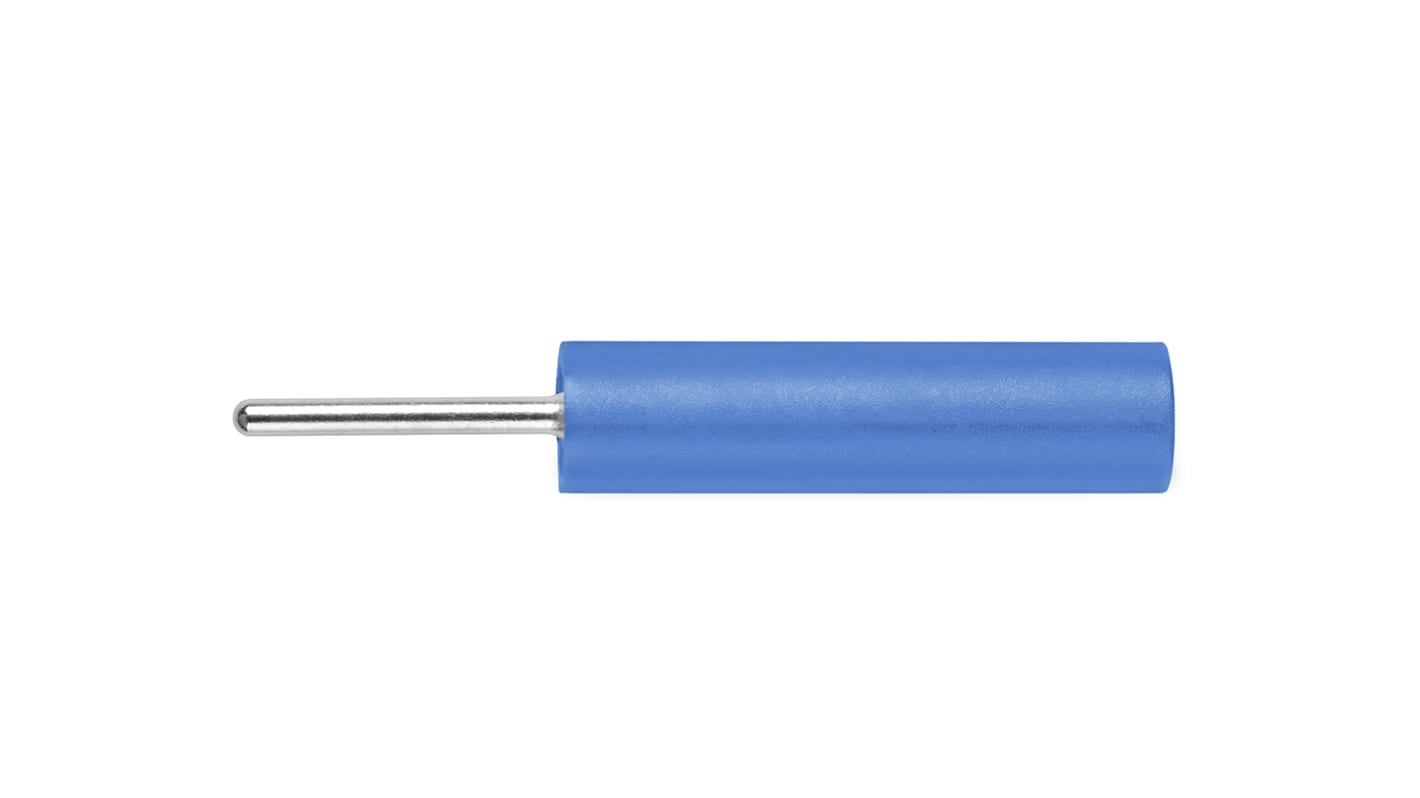 Schutzinger Blue Female Banana Socket, 4 mm Connector, PC Pin Termination, 20A, 1000V, Nickel Plating