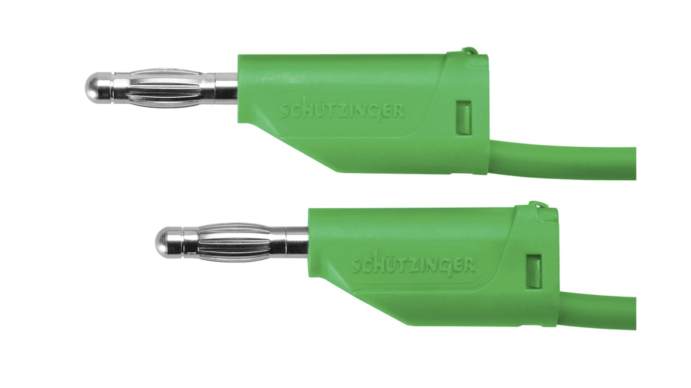 Cordon de test Schutzinger, Vert, 16A, 33 V ac, 70V c.c., long. 1m