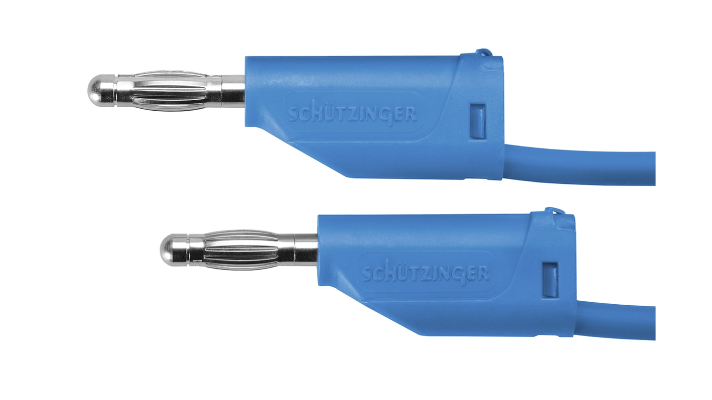 Schutzinger Test lead, 16A, 33 V ac, 70V dc, Blue, 2m Lead Length