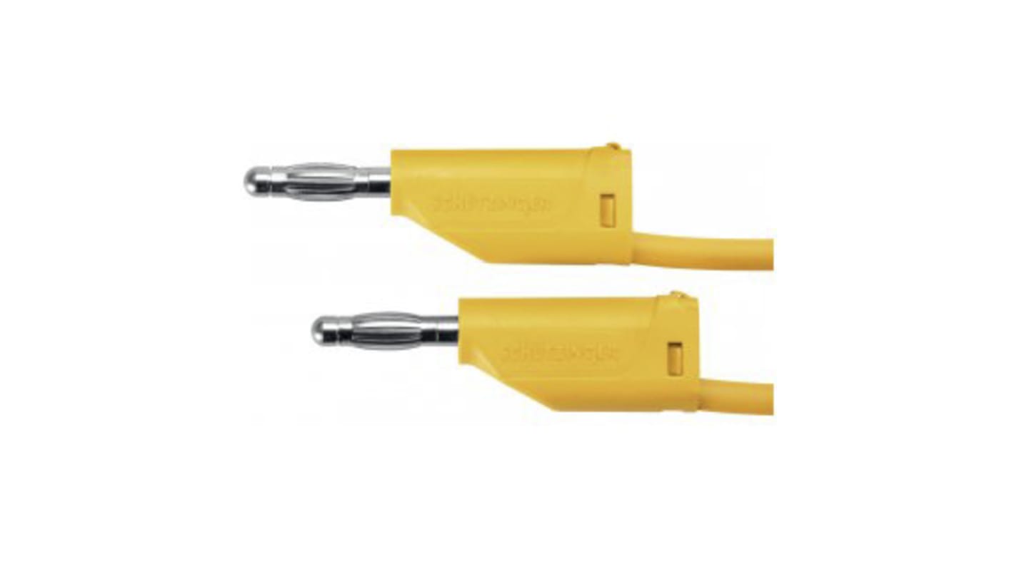 Schutzinger Test lead, 16A, 33 V ac, 70V dc, Yellow, 500mm Lead Length