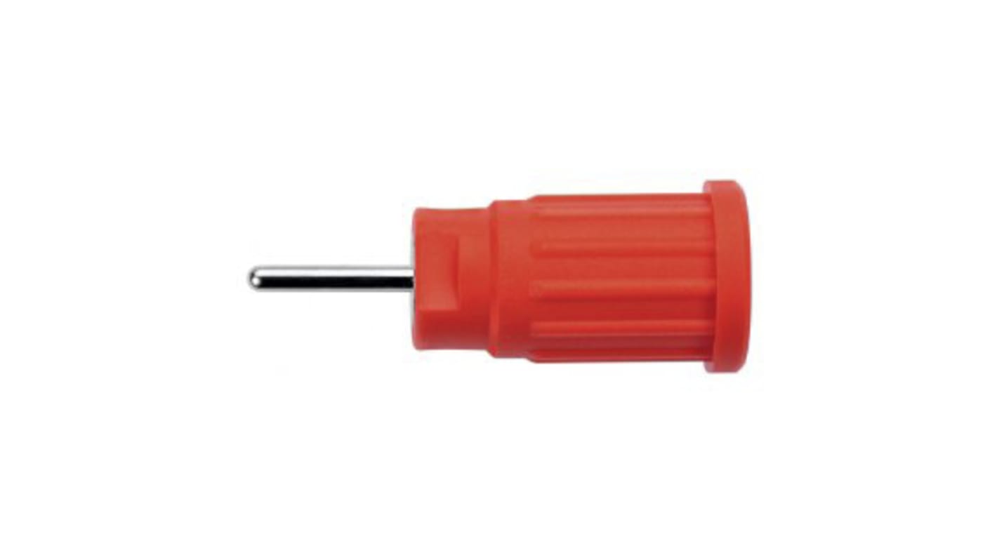 Schutzinger Red Female Banana Socket, 4 mm Connector, PC Pin Termination, 24A, 1000V, Nickel Plating