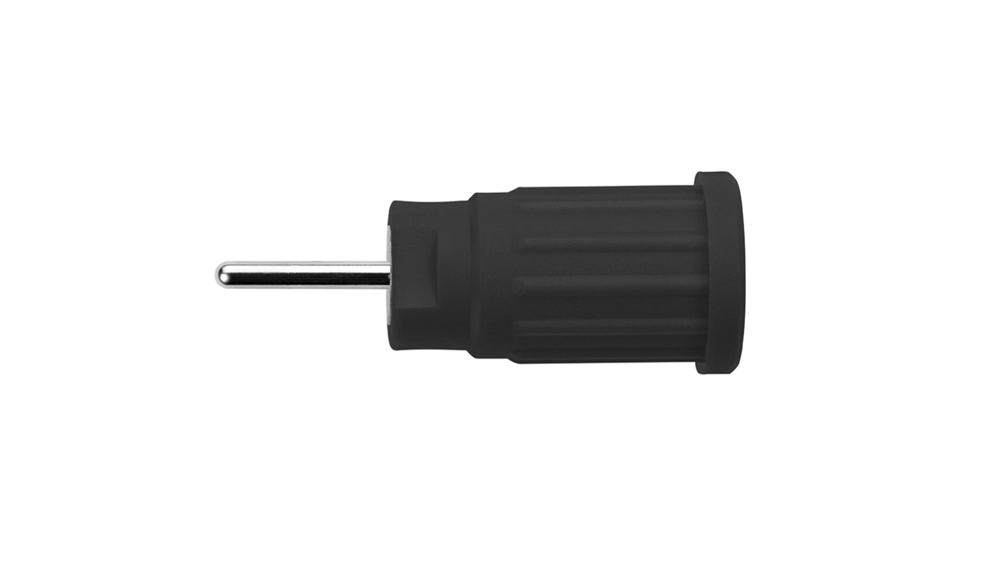 Schutzinger 4 mm香蕉插座, 黑色, 1000V, 24A, PC 引脚式, 36.5mm长, 镀镍
