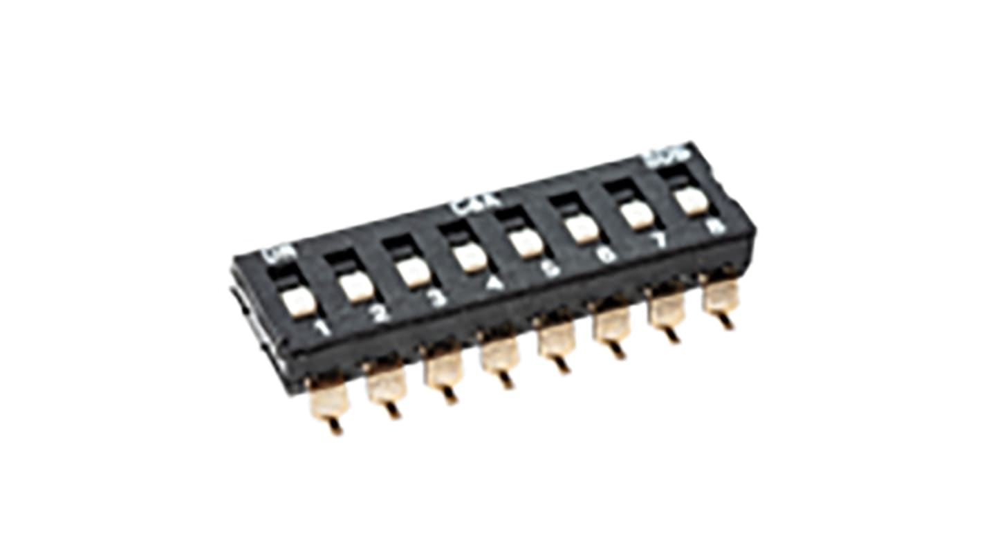 C & K 5 Way Surface Mount DIP Switch 5P5T, Flush Slide Actuator