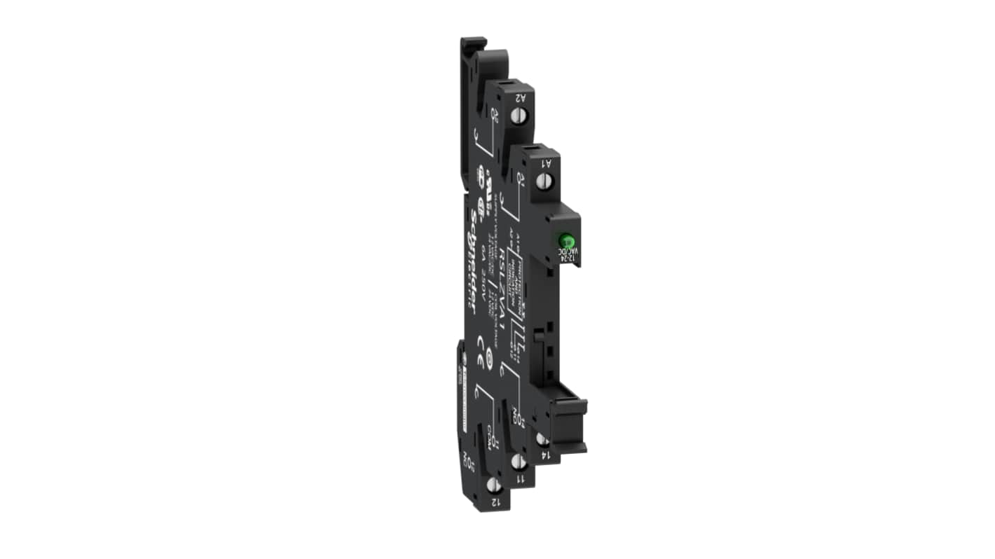 Zócalo de relé Schneider Electric Harmony Relay RSL, SPDT, 24V dc, enchufable