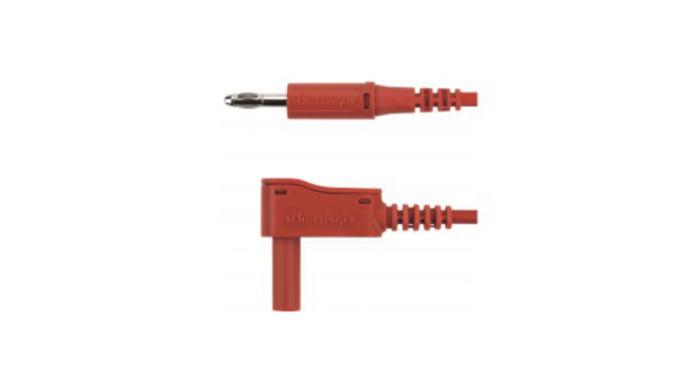 Schutzinger Messleitung Stecker, Rot PVC-isoliert 2m, 30 V ac, 60V dc / 32A