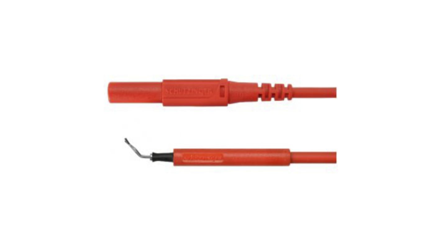 Schutzinger , 500mm线长, 600V, 19A, 红色, 公插, CAT II 600V