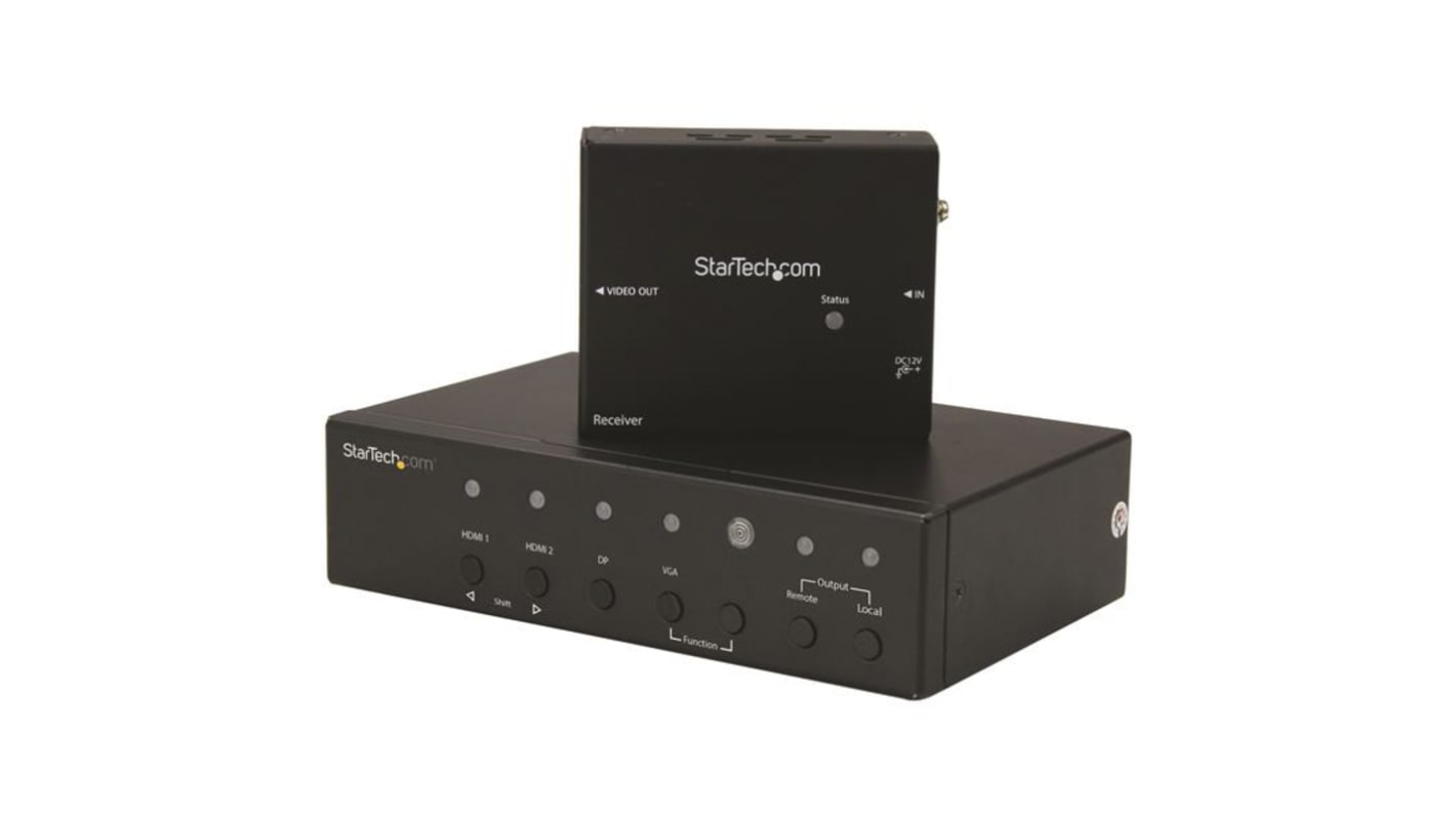 StarTech.com 2 Port DisplayPort, HDMI, VGA over HDBaseT Extender 70m - up to 4K UHD Maximum Resolution