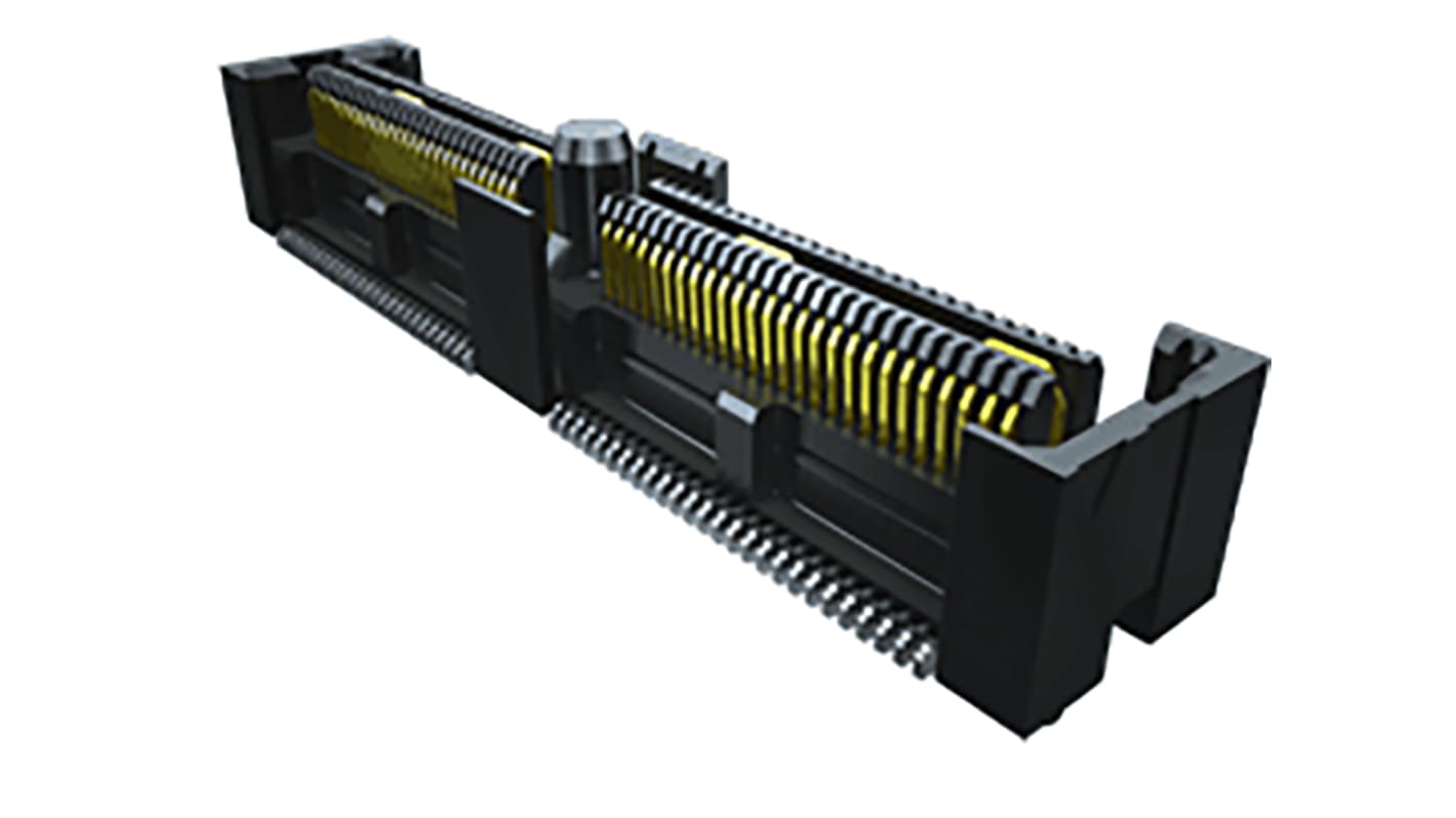 Samtec QFS Series Right Angle Surface Mount PCB Socket, 52-Contact, 2-Row, 0.635mm Pitch, Solder Termination