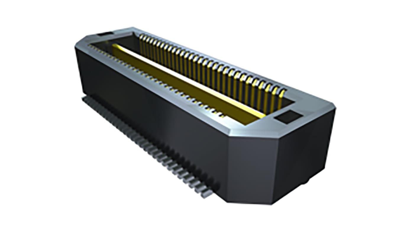 Samtec QTH Series Straight Surface Mount PCB Header, 120 Contact(s), 0.5mm Pitch, 2 Row(s), Shrouded