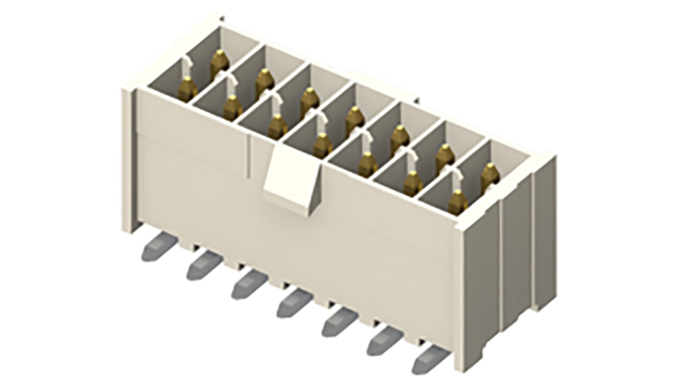 Samtec IPL1 Series Straight Surface Mount PCB Header, 4 Contact(s), 2.54mm Pitch, 2 Row(s), Shrouded