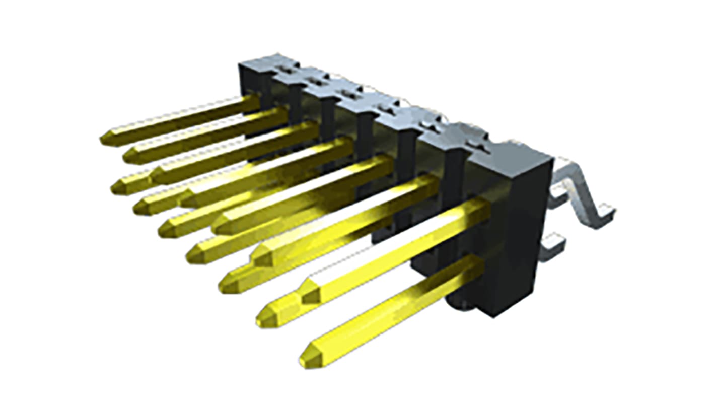 Samtec TSM Series Straight Surface Mount Pin Header, 16 Contact(s), 2.54mm Pitch, 2 Row(s), Unshrouded