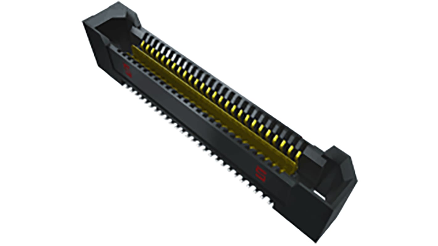 Samtec QRF8 Series Straight Surface Mount PCB Socket, 52-Contact, 2-Row, 0.8mm Pitch, Solder Termination