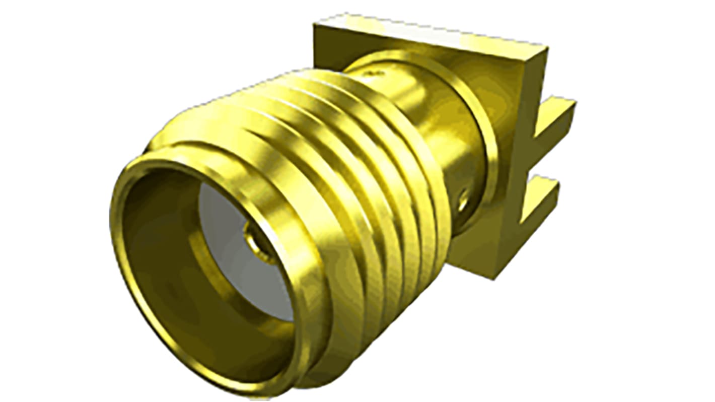 Samtec SMA Series, Jack Edge Mount SMA Connector, 50Ω, Solder Termination, Straight Body