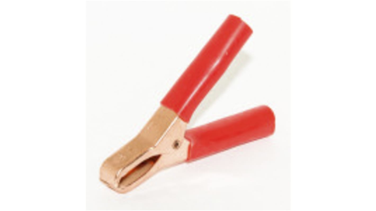 Pince crocodile Mueller Electric, 75A, Rouge