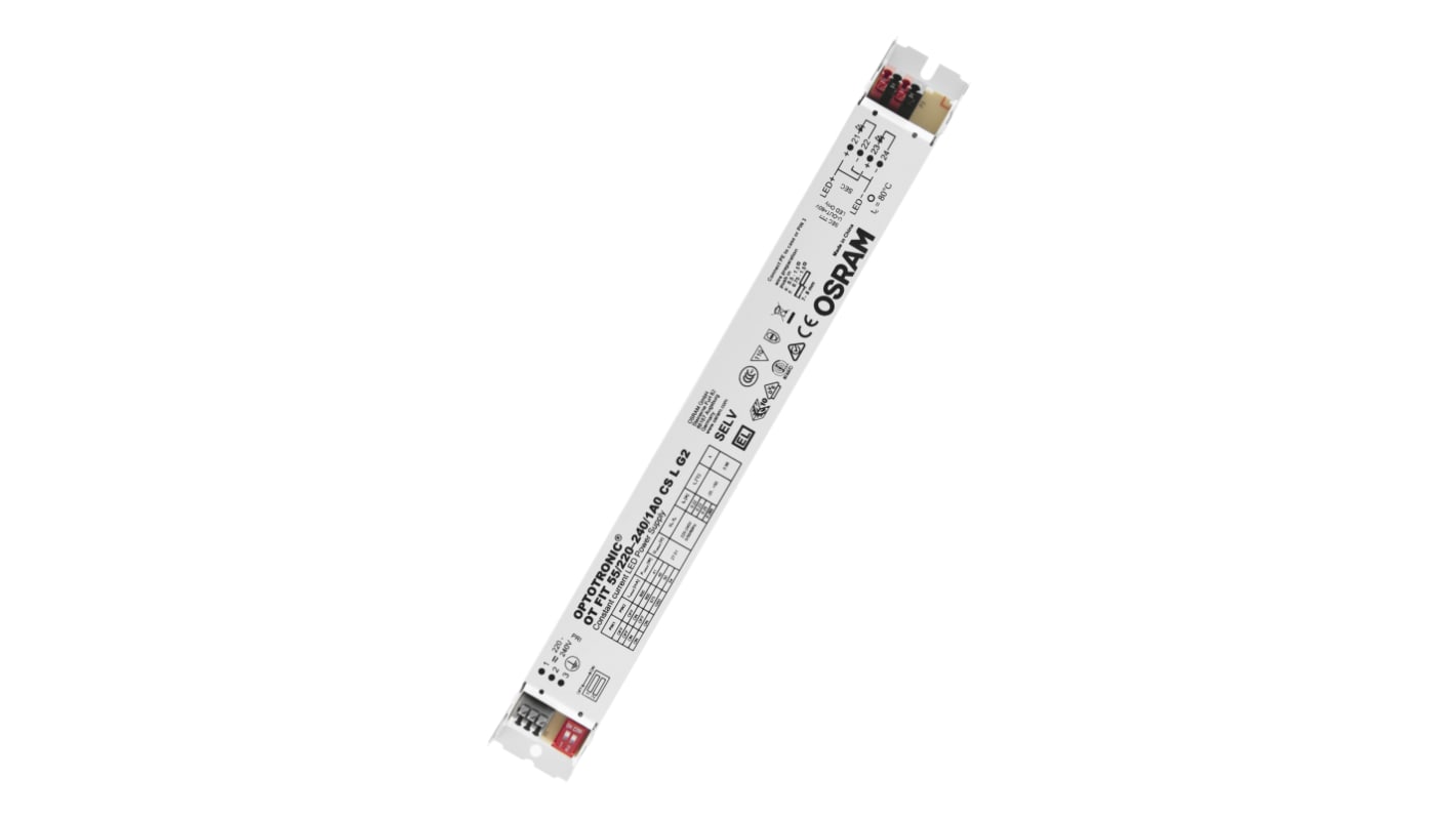 Osram LED Driver, 27 → 51V Output, 53.6W Output, 1.05 A, 800 mA, 900 mA, 975 mA Output, Constant Current