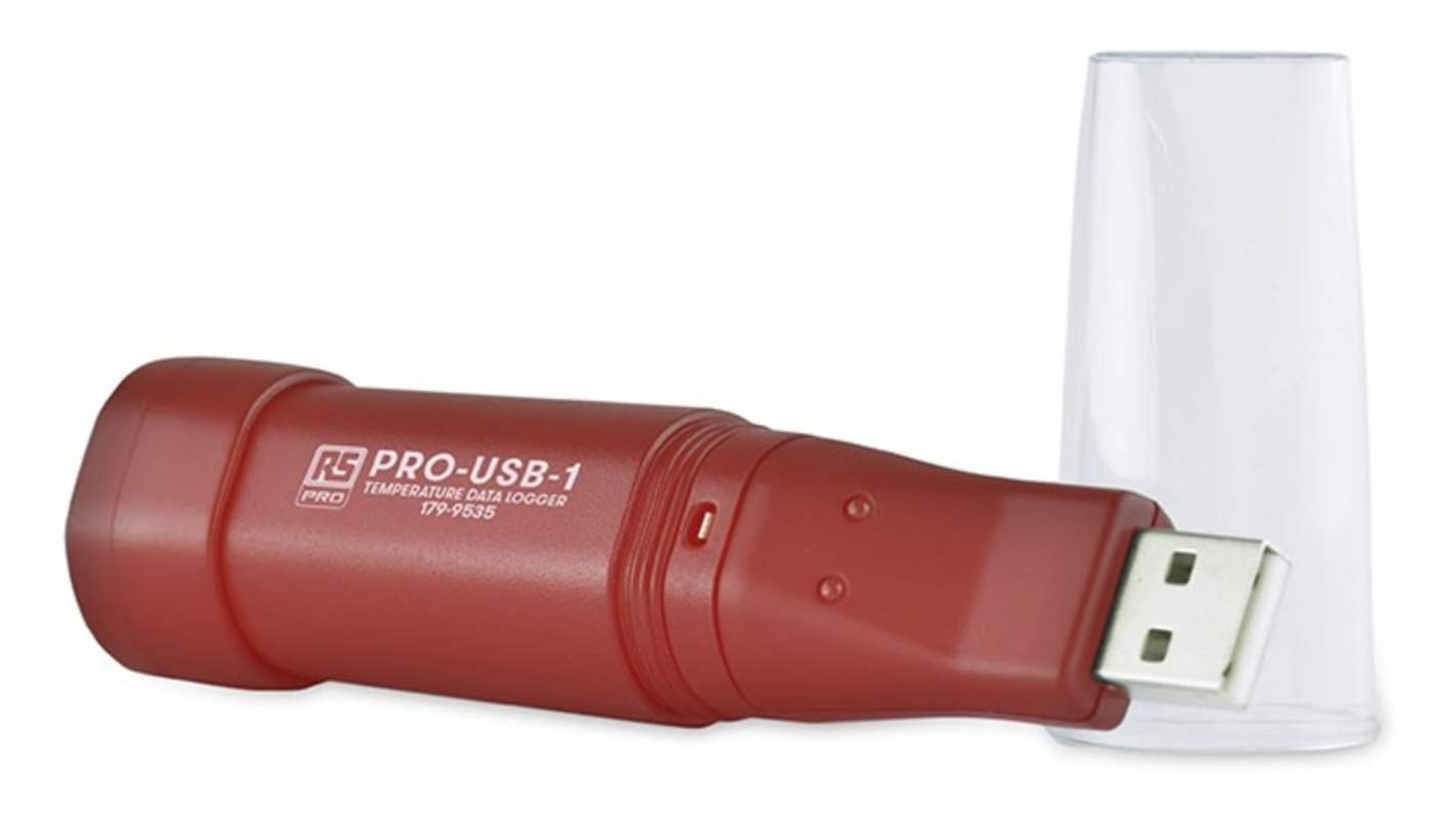 RS PRO Datalogger med Temperatur føler 1 Input kanaler, RSCAL kalibreret