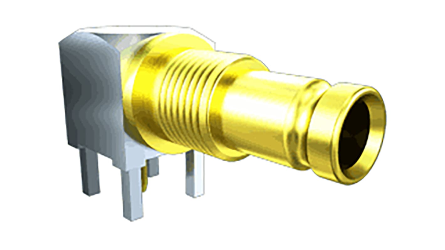 Samtec, jack PCB Mount 1.0/2.3 Connector, 75Ω, Through Hole Termination, Right Angle Body