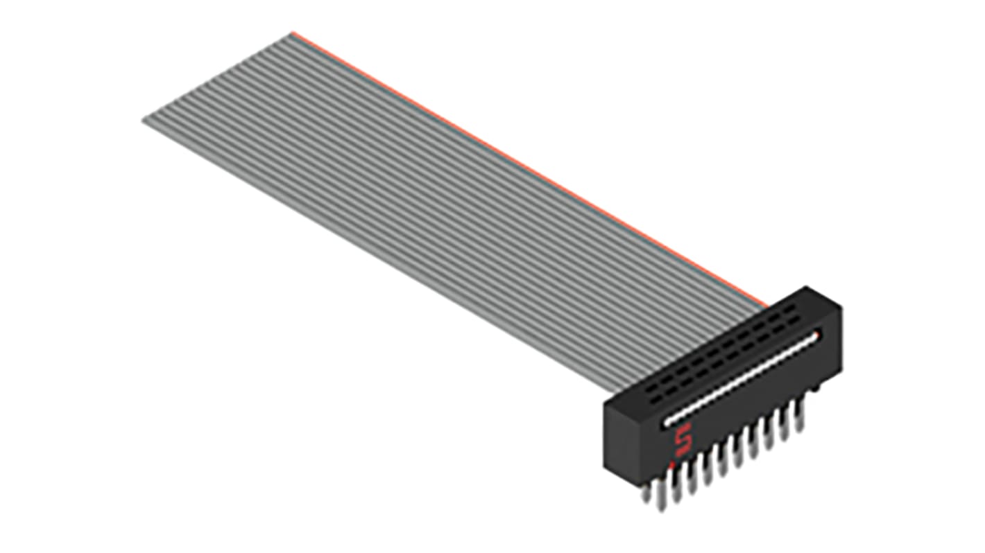 Samtec FFMD Series Flat Ribbon Cable, 1.27mm Pitch, 152.4mm Length, Tiger Eye IDC to Tiger Eye IDC