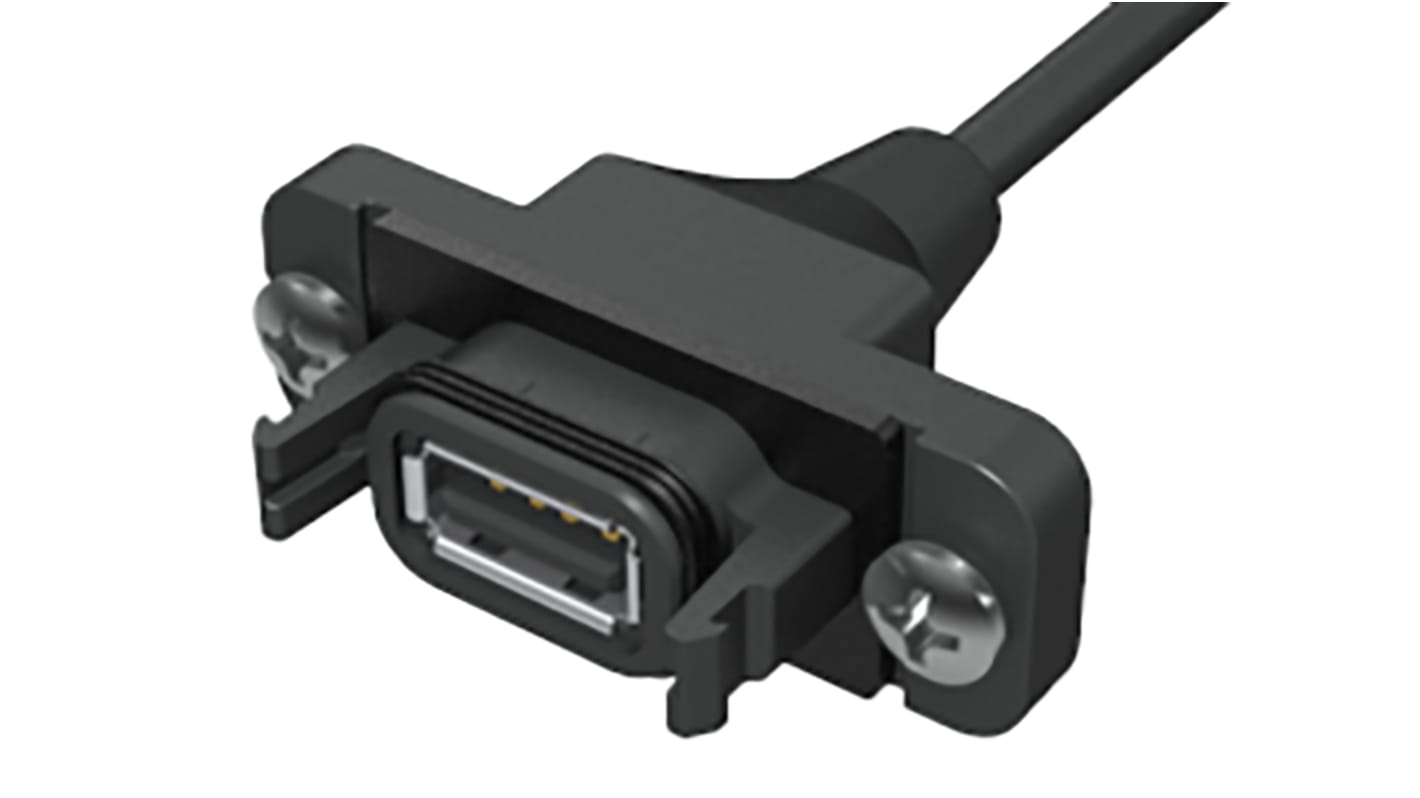 Samtec USB-stik, Hun til han, Lige IP68, Panelmontering, RPCU