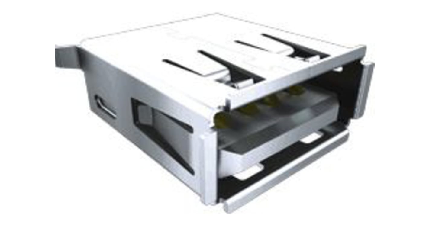 Samtec, Through Hole, Socket- Single Port Type A 2.0 USB Connector