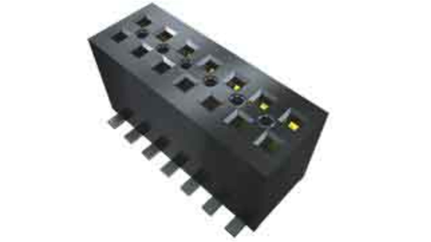 Samtec FLE Series Straight Surface Mount PCB Socket, 8-Contact, 2-Row, 1.27mm Pitch, Solder Termination