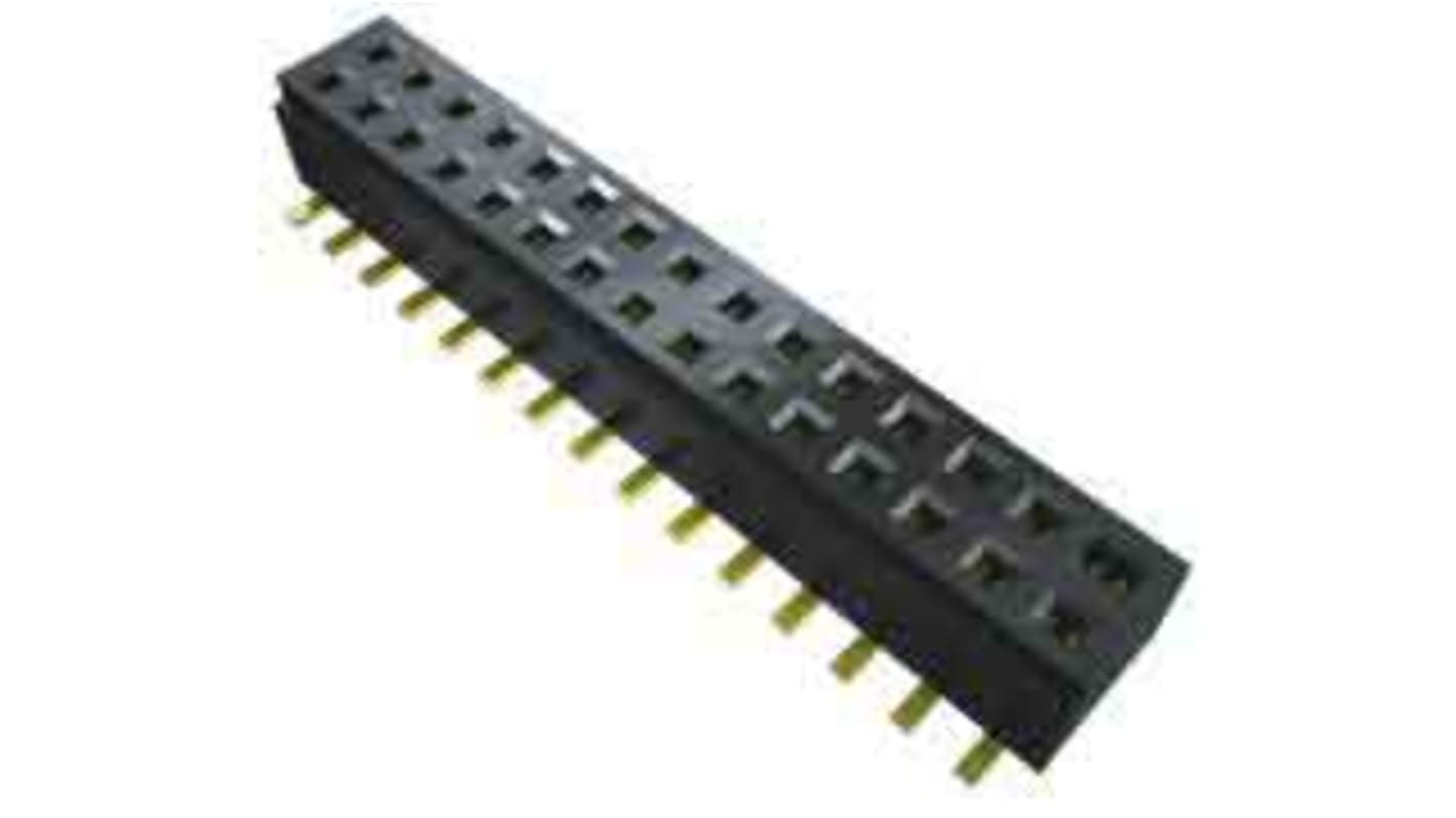 Samtec CLM Series Straight Surface Mount PCB Socket, 8-Contact, 2-Row, 1mm Pitch, Solder Termination