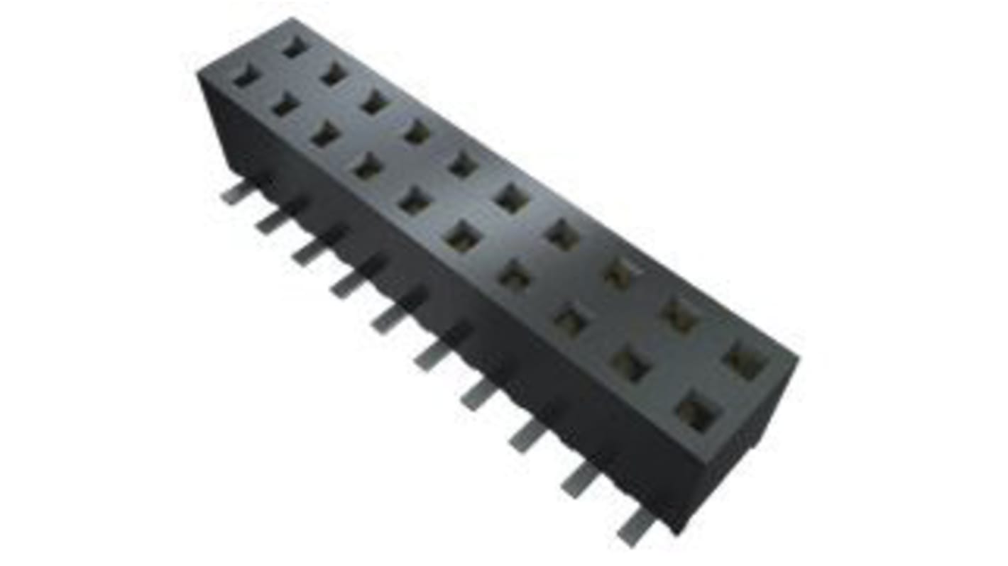 Conector hembra para PCB Samtec serie MMS, de 4 vías en 2 filas, paso 2mm, 3.9A, Montaje en orificio pasante, para