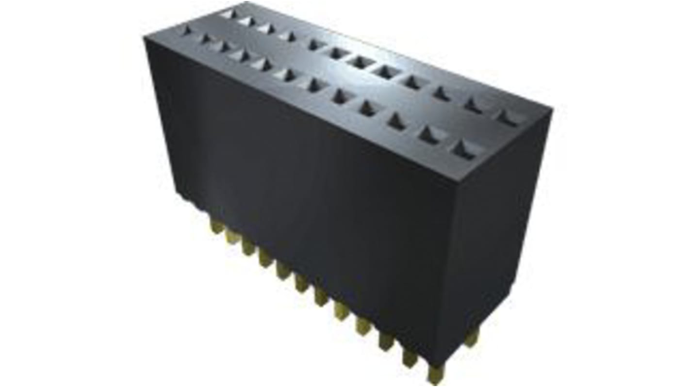 Gniazdo PCB 6 -pinowe raster: 1.27mm Listwa z mikrogniazdami Proste Przewlekany