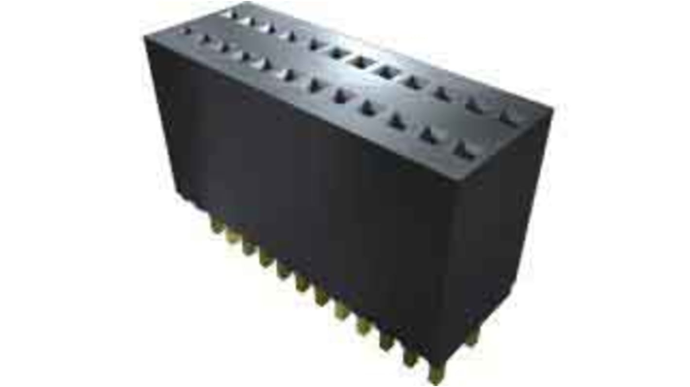 Gniazdo PCB 8 -pinowe raster: 1.27mm Listwa z mikrogniazdami Proste Przewlekany