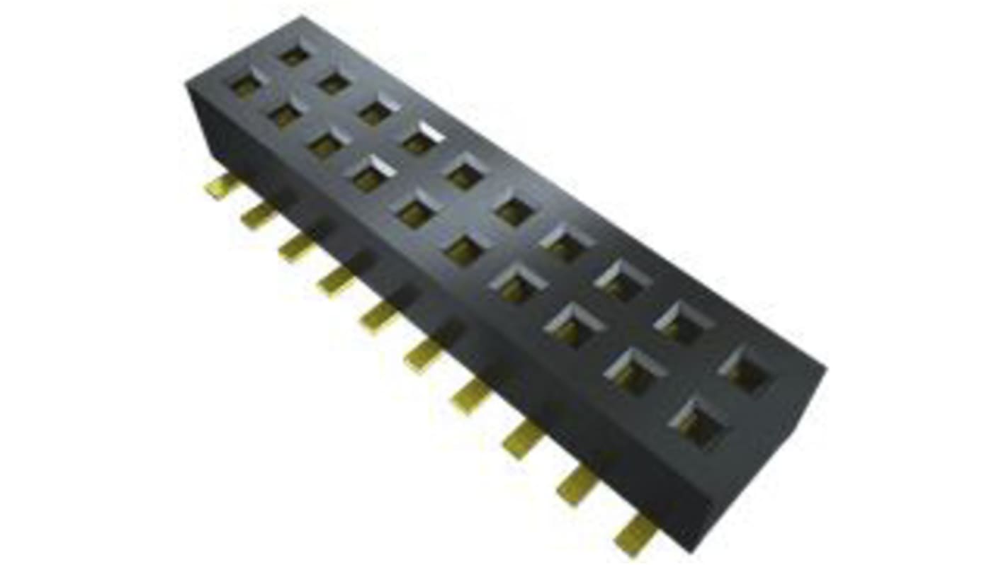 Samtec CLP Series Straight Surface Mount PCB Socket, 4-Contact, 2-Row, 1.27mm Pitch, Solder Termination