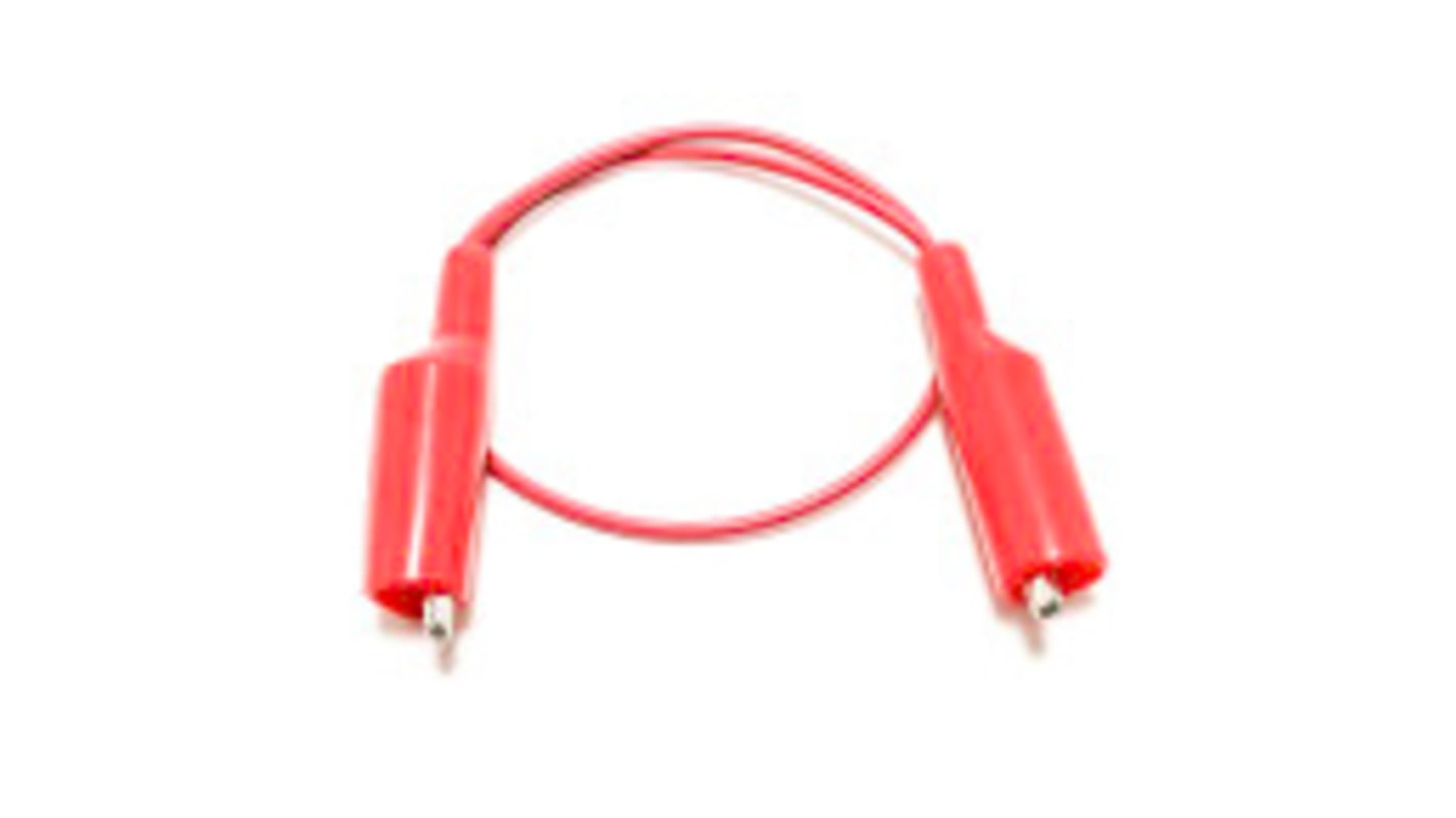 Mueller Electric Crocodile Clip Lead, 10A, Red, 1.2m Lead Length