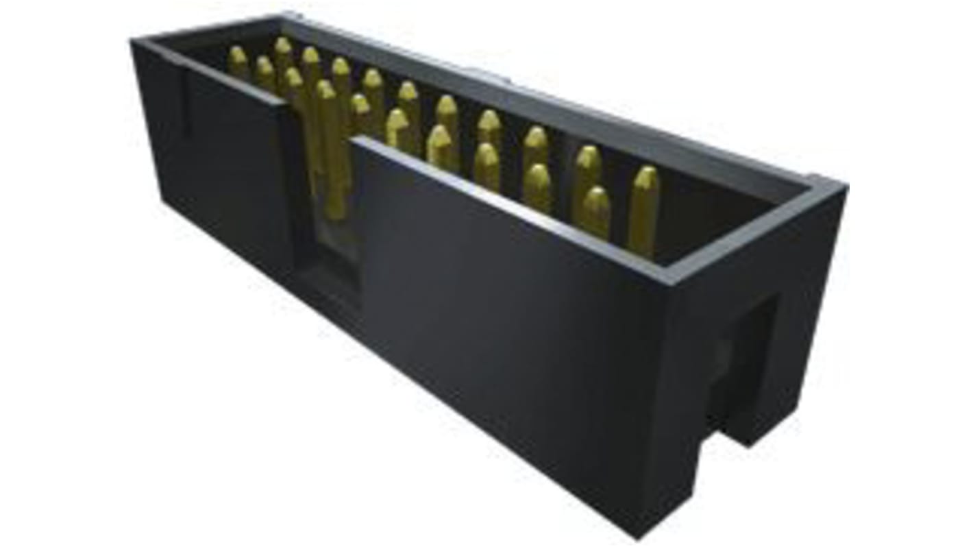 Samtec TST Series Right Angle Through Hole PCB Header, 14 Contact(s), 2.54mm Pitch, 2 Row(s), Shrouded