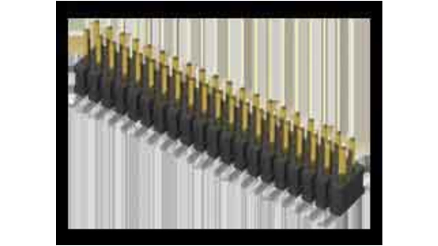 Samtec FTSH Series Straight Through Hole Pin Header, 40 Contact(s), 1.27mm Pitch, 2 Row(s), Unshrouded