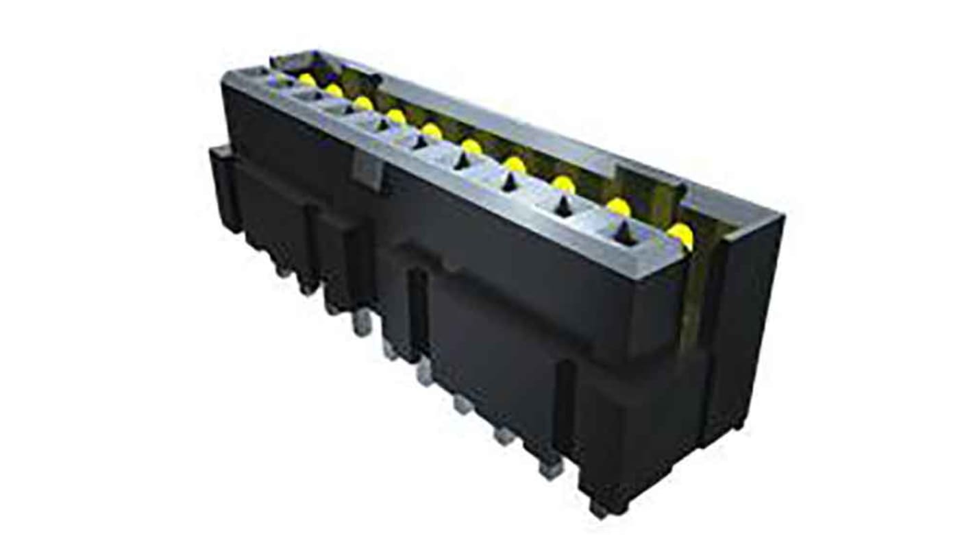 Samtec LS2 Series Straight Surface Mount PCB Header, 20 Contact(s), 2.0mm Pitch, 2 Row(s), Shrouded