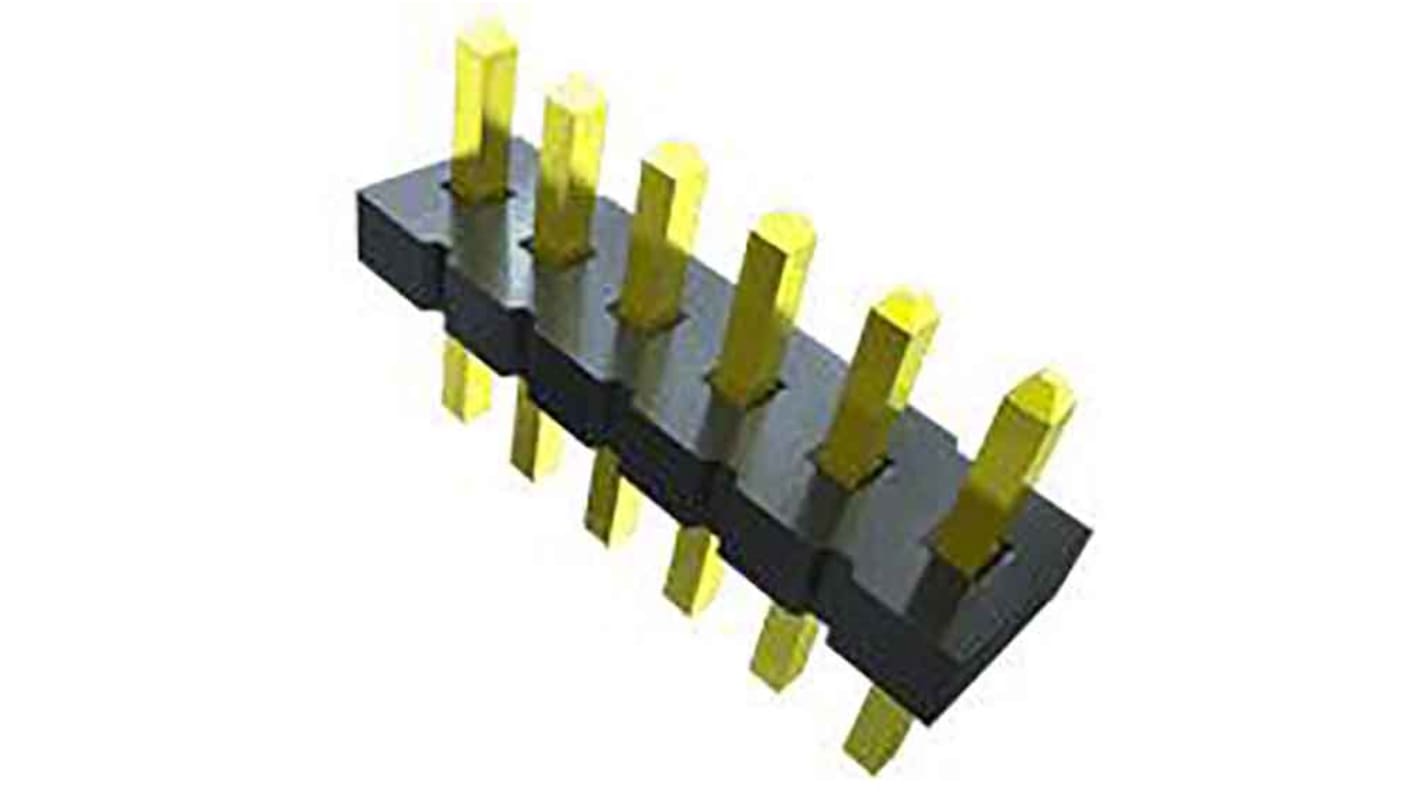 Samtec FTS Series Straight Surface Mount Pin Header, 6 Contact(s), 1.27mm Pitch, 2 Row(s), Unshrouded
