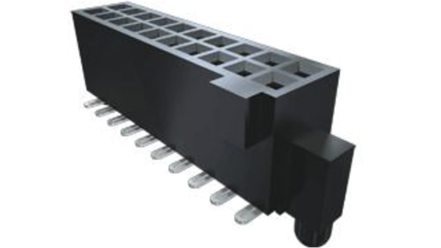 Samtec SFC Series Straight Surface Mount PCB Socket, 40-Contact, 2-Row, 1.27mm Pitch, Solder Termination