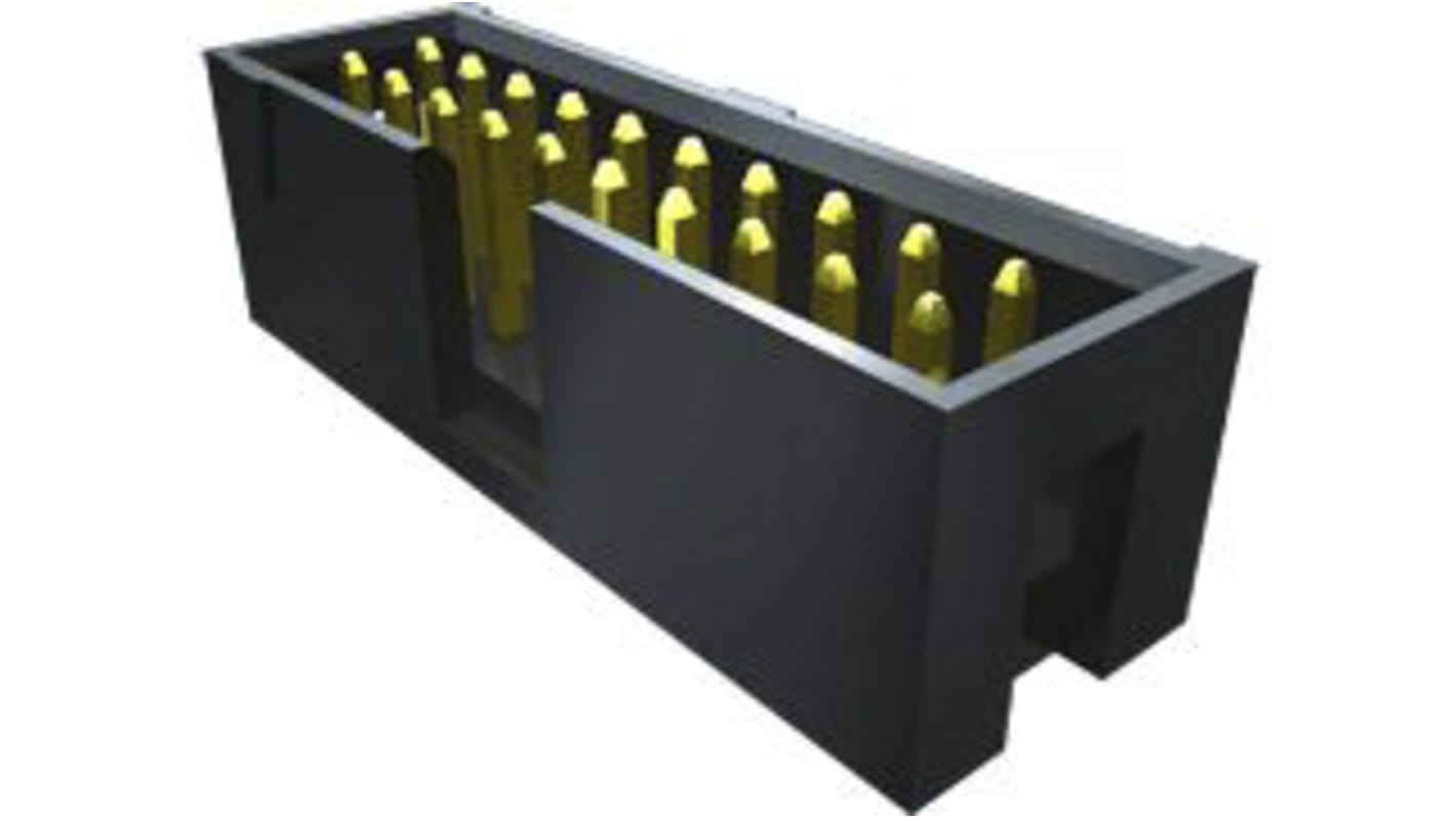 Samtec TSS Series Straight Through Hole PCB Header, 14 Contact(s), 2.54mm Pitch, 2 Row(s), Shrouded