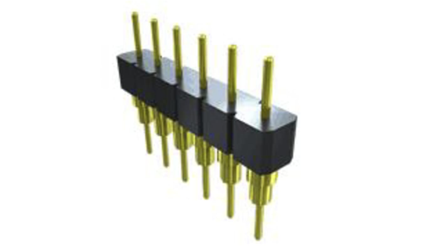 Samtec BBS Series Straight Through Hole Pin Header, 32 Contact(s), 2.54mm Pitch, 1 Row(s), Unshrouded