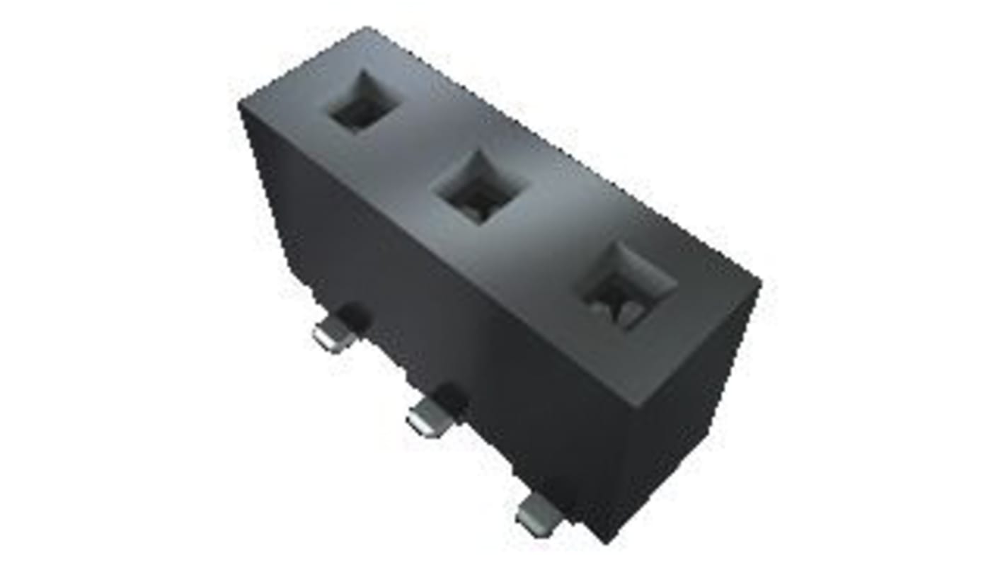 Samtec HPF Series Straight Through Hole Mount PCB Socket, 8-Contact, 1-Row, 5.08mm Pitch, Solder Termination