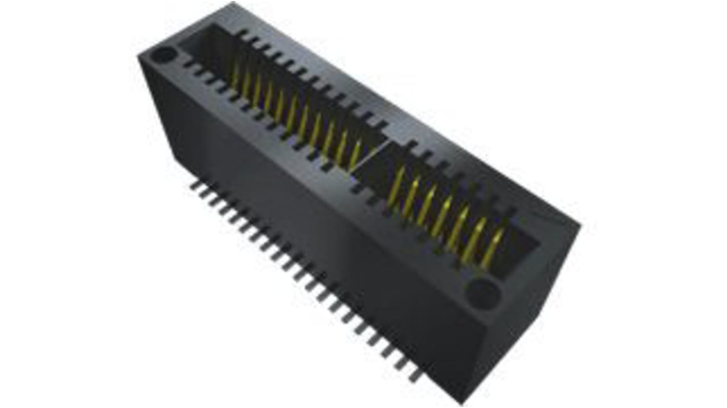 Samtec MEC1 Series Vertical Female Edge Connector, Surface Mount, 60-Contacts, 1mm Pitch, 2-Row, Solder Termination