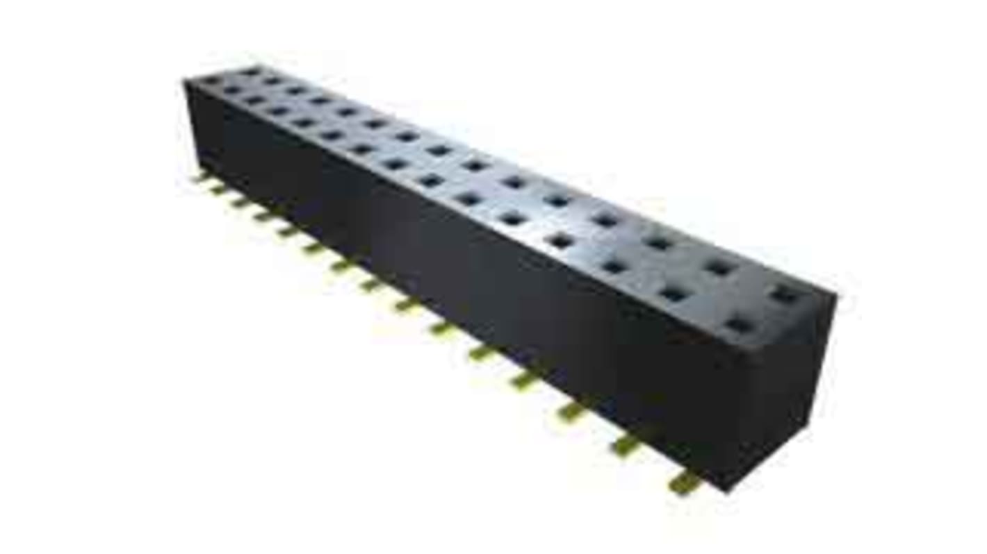 Samtec TLE Series Straight Surface Mount PCB Socket, 50-Contact, 2-Row, 2mm Pitch, Solder Termination