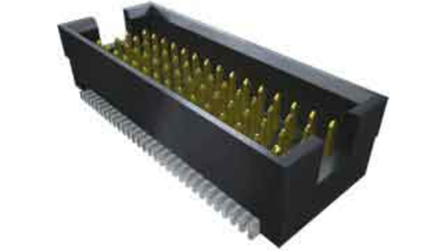 Samtec TOLC Series Straight Surface Mount PCB Header, 100 Contact(s), 1.27mm Pitch, 4 Row(s), Shrouded